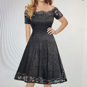 MISSMAY women’s vintage floral lace short sleeve dress in size Large